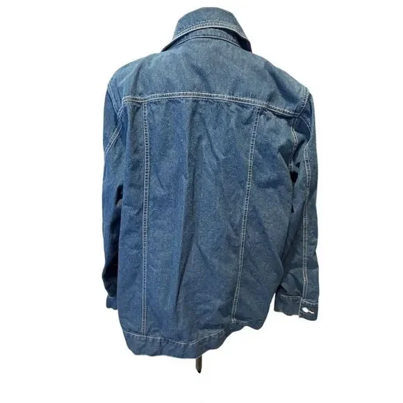 Tudor Court Women's XL Denim Jacket Blue Embellished Floral Casual - Picture 10 of 13